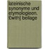 Lateinische Synonyme Und Etymologieen. £With] Beilage