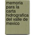 Memoria Para La Carta Hidrografica del Valle de Mexico
