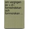 Om Vergngen Av > D I Fornislndskan Och Fornnorskan ... door Hilding Celander