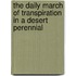The Daily March Of Transpiration In A Desert Perennial