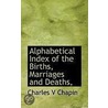 Alphabetical Index Of The Births, Marriages And Deaths door Charles V. Chapin