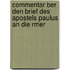 Commentar Ber Den Brief Des Apostels Paulus an Die Rmer