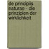 De principiis naturae - Die Prinzipien der Wirklichkeit
