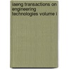 Iaeng Transactions on Engineering Technologies Volume I door Onbekend