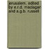 Jerusalem. Edited By E.R.D. Maclagan And A.G.B. Russell