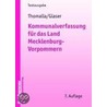 Kommunalverfassung für das Land Mecklenburg-Vorpommern door Michael Thomalla