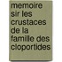 Memoire Sir Les Crustaces de La Famille Des Cloportides