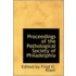 Proceedings Of The Pathological Society Of Philadelphia