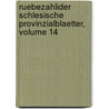 Ruebezahlider Schlesische Provinzialblaetter, Volume 14 door Onbekend