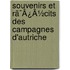 Souvenirs Et Rã¯Â¿Â½Cits Des Campagnes D'Autriche