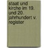 Staat und Kirche im 19. und 20. Jahrhundert V. Register