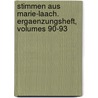 Stimmen Aus Marie-Laach. Ergaenzungsheft, Volumes 90-93 by Unknown