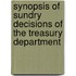 Synopsis Of Sundry Decisions Of The Treasury Department