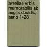 Avreliae Vrbis Memorabilis Ab Anglis Obsidio, Anno 1428 door Jean-Louis Micqueau