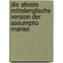 Die Alteste Mittelenglische Version Der Assumptio Mariae