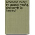 Economic Theory By Taussig, Young, And Carver At Harvard
