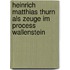Heinrich Matthias Thurn Als Zeuge Im Process Wallenstein