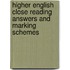 Higher English Close Reading Answers And Marking Schemes