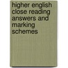 Higher English Close Reading Answers And Marking Schemes by Colin Eckford