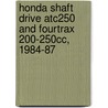 Honda Shaft Drive Atc250 And Fourtrax 200-250cc, 1984-87 by Ed Scott
