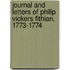 Journal and Letters of Philip Vickers Fithian, 1773-1774