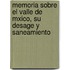 Memoria Sobre El Valle de Mxico, Su Desage y Saneamiento