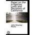 Paper On The Irrigation Laws And Decisions Of California