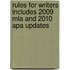 Rules For Writers Includes 2009 Mla And 2010 Apa Updates