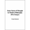 Some Turns Of Thought In Modern Philosophy (Five Essays) by Professor George Santayana