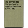 The Cambridge Companion To English Literature, 1740-1830 door Thomas Keymer