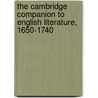 The Cambridge Companion to English Literature, 1650-1740 door Steven N. Zwicker