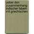 Ueber Den Zusammenhang Indischer Fabeln Mit Griechischen