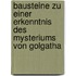 Bausteine zu einer Erkenntnis des Mysteriums von Golgatha