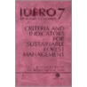 Criteria and Indicators for Sustainable Forest Management by J. Raison
