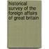 Historical Survey of the Foreign Affairs of Great Britain