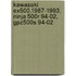 Kawasaki Ex500,1987-1993, Ninja 500r 94-02, Gpz500s 94-02