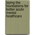 Laying The Foundations For Better Acute Mental Healthcare