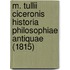 M. Tullii Ciceronis Historia Philosophiae Antiquae (1815)
