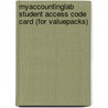 Myaccountinglab Student Access Code Card (For Valuepacks) door Richard Pearson Education