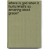 Where Is God When It Hurts/What's So Amazing about Grace?