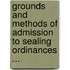 Grounds And Methods Of Admission To Sealing Ordinances ...