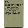 115 Experiments on the Carrying Capacity of Large, Riveted door Clemens Herschel