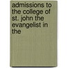 Admissions to the College of St. John the Evangelist in the door Robert Forsyth Scott
