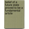 Belief of a Future State Proved to Be a Fundamental Article door John Jackson
