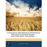 Catalogus Bibliothec] Historico-Naturalis Josephi Banks ... door Sir Joseph Banks