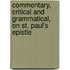 Commentary, Critical and Grammatical, On St. Paul's Epistle