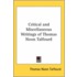 Critical And Miscellaneous Writings Of Thomas Noon Talfourd