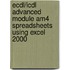 Ecdl/Icdl Advanced Module Am4 Spreadsheets Using Excel 2000