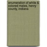 Enumeration Of White & Colored Males, Henry County, Indiana door Onbekend