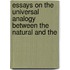 Essays on the Universal Analogy Between the Natural and the